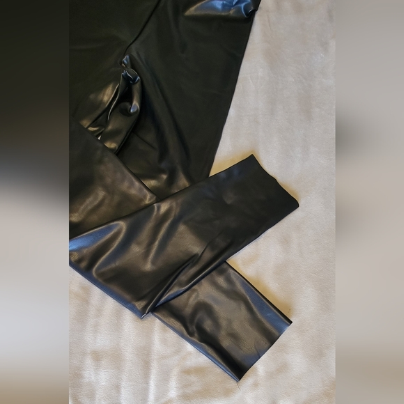 JOIE FAUX LEATHER LEGGINGS - Picture 3 of 9